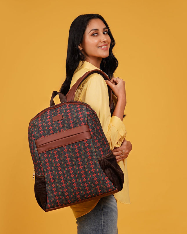 Shobha Niwas Lotus Motif Classic Backpack