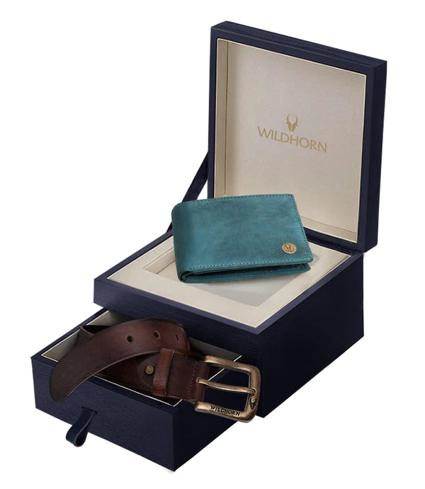 WildHorn Leather Wallet Combo | Leather Wallet for Men | Wallet for Men Leather | Wallet and Belt Combo for Men - MALL