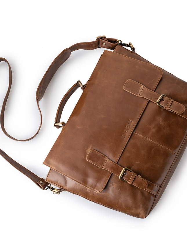 Handcrafted Leather Top Handle Bag