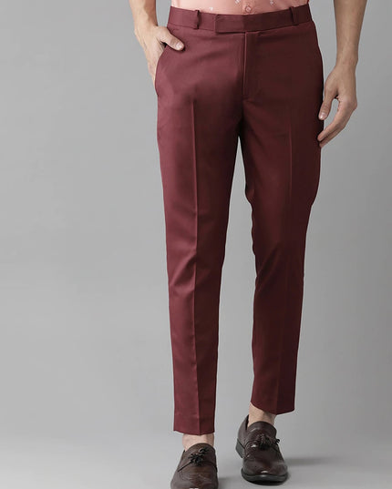 FUBAR Men Grey Relaxed Easy Wash Formal Trousers - MALL