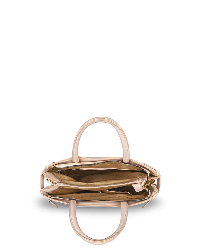 Caprese Textured Structured Leather Handheld Bag - MALL