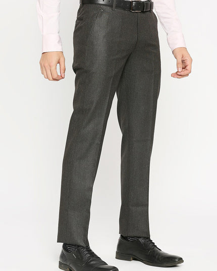 Solemio Men Mid Rise Formal Trousers - MALL