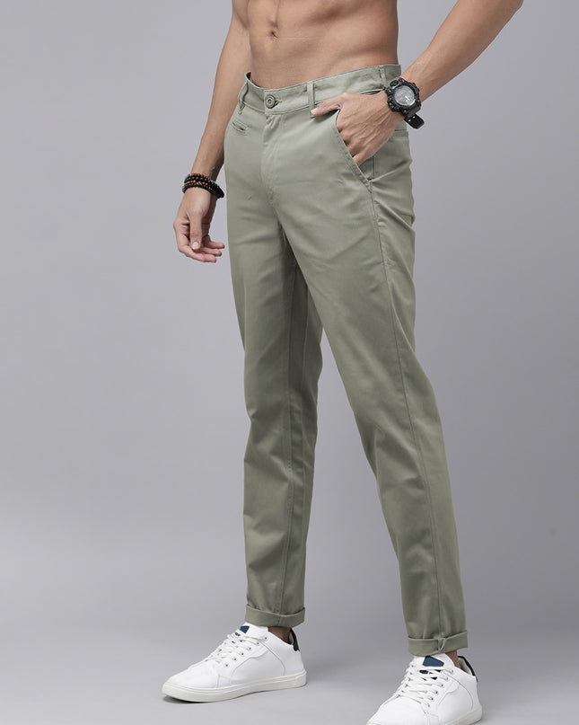 Roadster Men Budford Satin Stretch Chinos - MALL