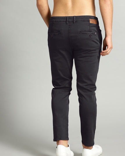 Roadster The Lifestyle Co Men Black Regular Fit Solid Trousers - MALL