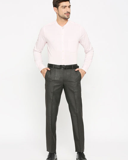 Solemio Men Mid Rise Formal Trousers - MALL