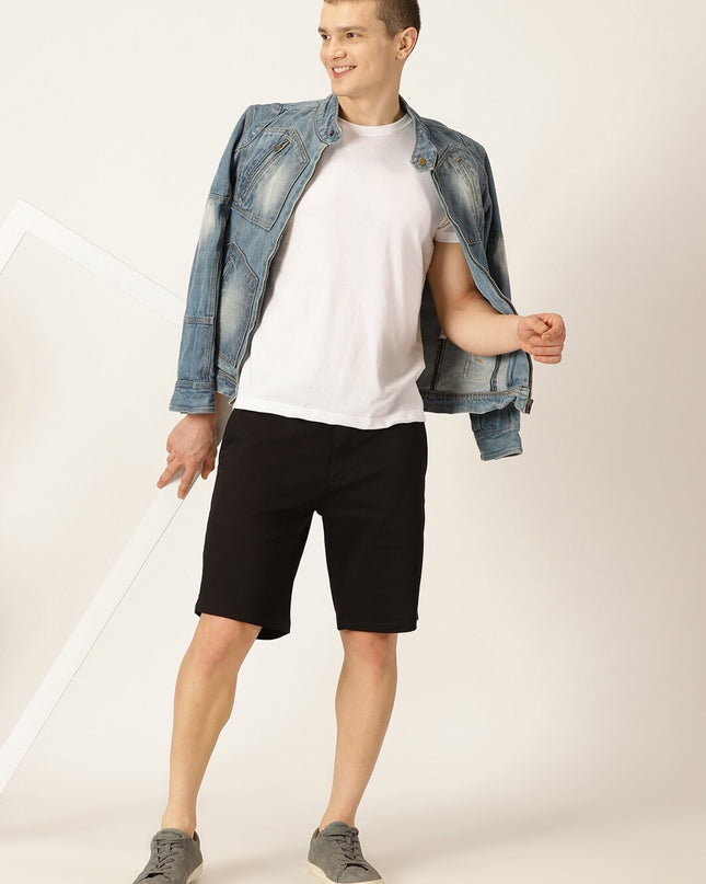 Mast & Harbour Men Mid-Rise Cotton Regular Shorts - MALL