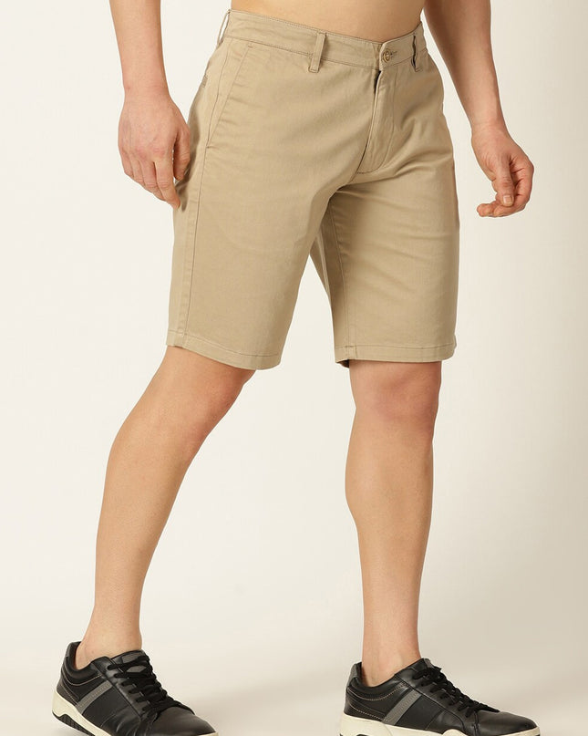 Mast & Harbour Men Mid-Rise Cotton Regular Shorts - MALL