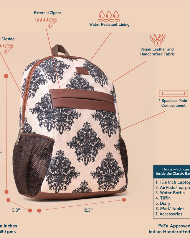 Mughal Motif Classic Backpack