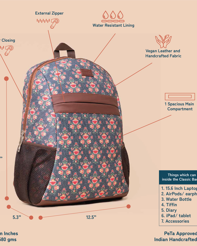 Mughal Garden Print Classic Backpack