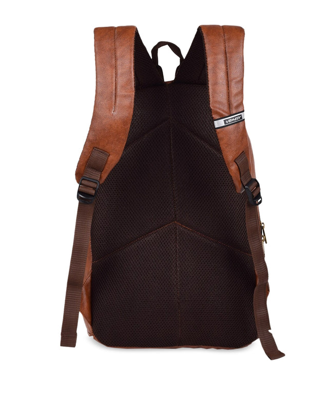 Unisex Tan Textured Backpack - MALL