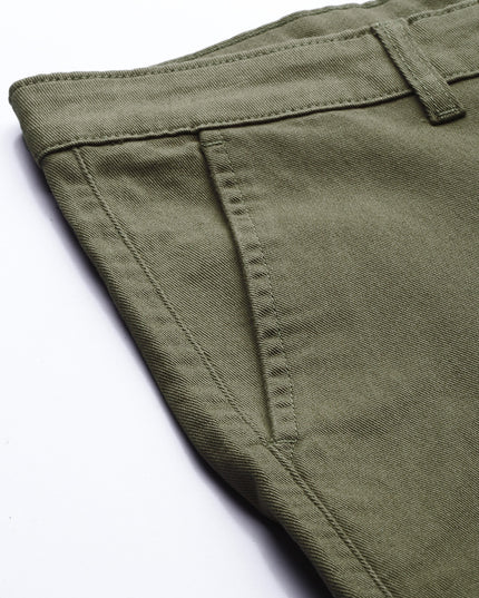 Roadster Men Olive Green Trousers - MALL