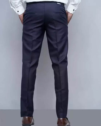 FUBAR Men Grey Relaxed Easy Wash Formal Trousers - MALL