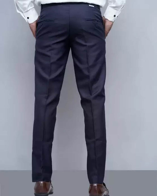 FUBAR Men Grey Relaxed Easy Wash Formal Trousers - MALL