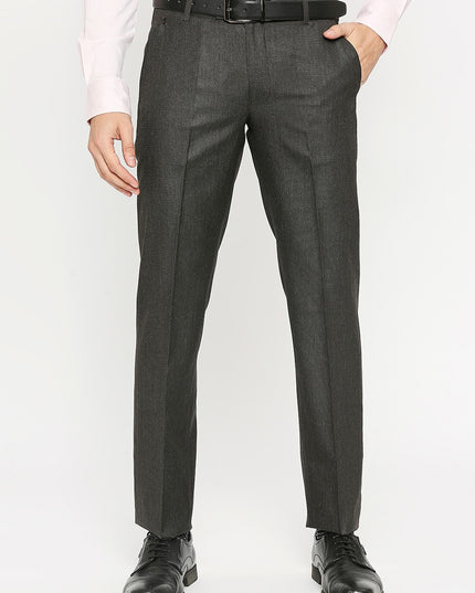 Solemio Men Mid Rise Formal Trousers - MALL