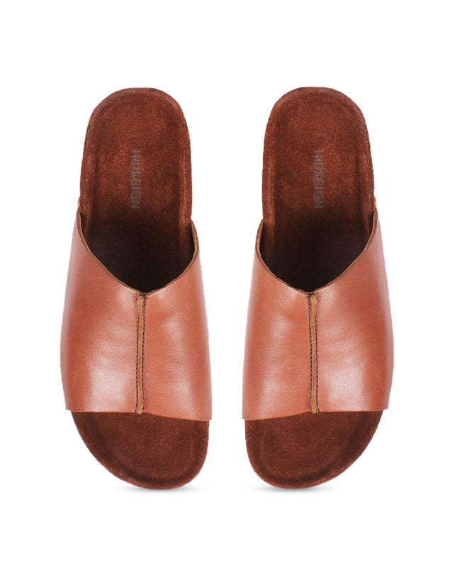 Hidesign CANCUN Leather Open Toe Flats - MALL