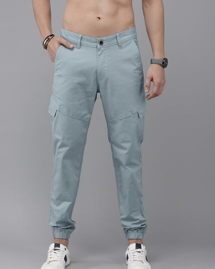 Roadster The Lifestyle Co Men Grey Cargo Trousers - MALL