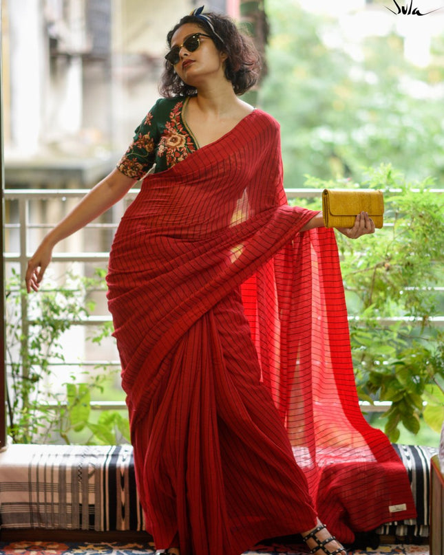 My Photo In A Red Saree