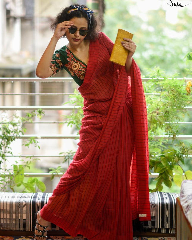 My Photo In A Red Saree