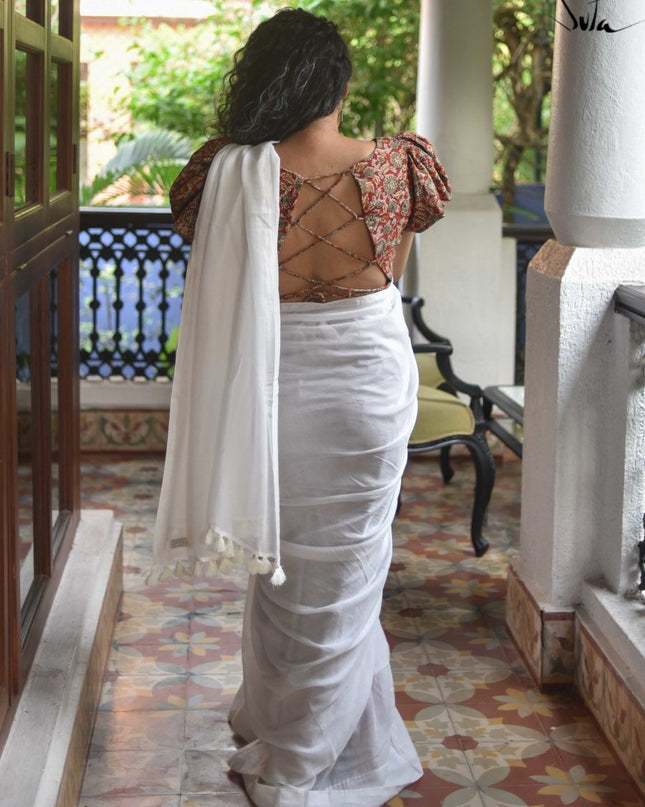 Off white Mul Saree