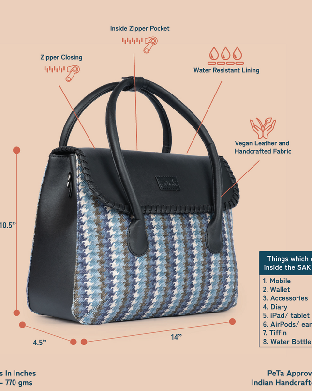 Sara Ali Khan Satchel - Bombay Houndstooth