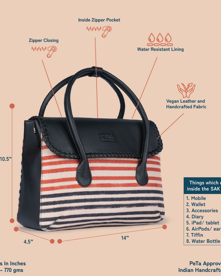 Sara Ali Khan Satchel - Qutub Stripes