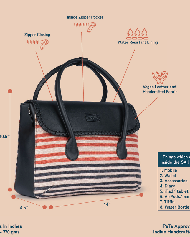 Sara Ali Khan Satchel - Qutub Stripes