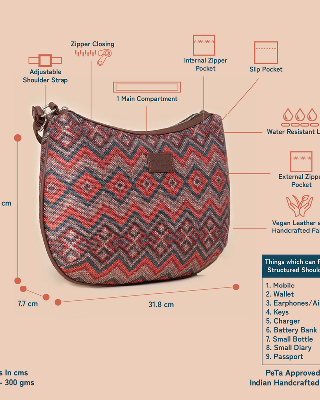 Gwalior Weaves Structured Shoulder Bag